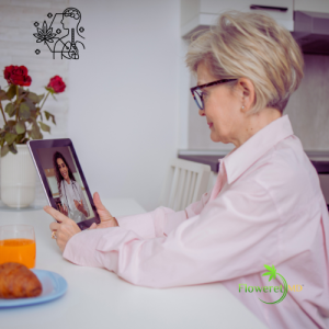 Telehealth visit about Texas medical marijuana program, patient at home